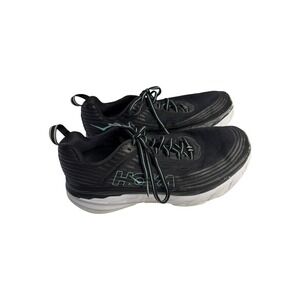 Hoka One One Bondi‎ 6 Running Shoes Cushioned Athletic Black Aqua Womens 9.5